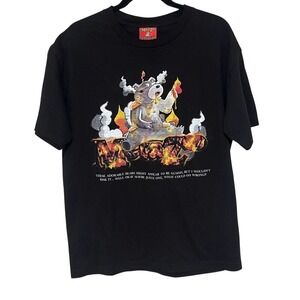 Dbruze x Meta Zoo Mens Black Lava Bear Short Sleeve Crew Neck T-Shirt Size Large